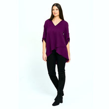 Load image into Gallery viewer, Layered Effect Asymmetric Top in Plum
