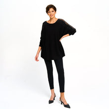 Load image into Gallery viewer, Black Sweater With Embellished Sleeve
