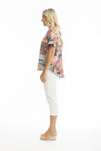 Load image into Gallery viewer, OT- Printed Frill High Low Blouse
