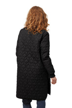 Load image into Gallery viewer, Art06 Black Diamond Quilted Knee Length Jacket
