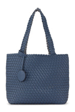 Load image into Gallery viewer, Reversible Woven Tote in Orion Blue/Silver
