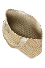 Load image into Gallery viewer, Reversible Woven Tote in Gold/Silver
