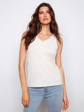 Load image into Gallery viewer, Greige 2 Way-Round &amp; V Neck Bamboo Cami
