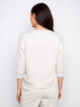 Load image into Gallery viewer, Light Grey Soft Scuba 3/4 Sleeve Top
