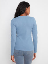 Load image into Gallery viewer, Storm Tencel Rib V-Neck Long Sleeve Top

