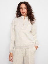 Load image into Gallery viewer, Cookie and Cream Soft Scuba Half-Zip Sweatshirt
