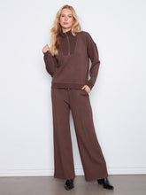 Load image into Gallery viewer, H.Espresso Soft Scuba Wide Leg Pin Tuck Pants
