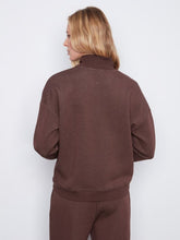 Load image into Gallery viewer, H. Espresso Soft Scuba Half-Zip Sweatshirt
