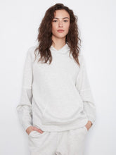 Load image into Gallery viewer, H. Light Grey Blanket Stitch Soft Scuba Hoodie
