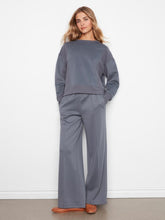 Load image into Gallery viewer, Graphite Soft Scuba Wide Leg Jogger Pants
