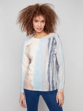 Load image into Gallery viewer, CB- Watercolour Reversible Printed Crew Neck Sweater
