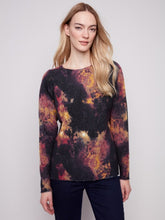 Load image into Gallery viewer, Ombre Reversible Printed Crew Neck Sweater

