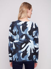 Load image into Gallery viewer, CB- Blue Slush Reversible Printed Crew Neck Sweater
