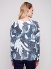 Load image into Gallery viewer, CB- Blue Slush Reversible Printed Crew Neck Sweater
