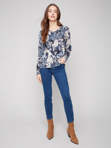 Posh Printed V-Neck Sweater