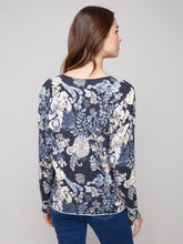 Load image into Gallery viewer, Posh Printed V-Neck Sweater
