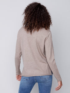 Essential V-Neck Sweater In Truffle