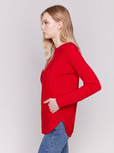 Load image into Gallery viewer, Cranberry Knit Sweater with Lace-Up Cuffs
