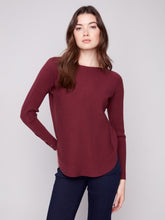 Load image into Gallery viewer, Cabernet Knit Sweater With Lace-Up Cuffs
