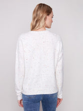 Load image into Gallery viewer, Ecru Braided Love Crew Neck Sweater
