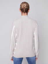 Load image into Gallery viewer, Truffle Mock Neck Striped Sweater
