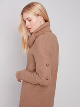 Load image into Gallery viewer, Truffle Cowl Neck Sweater with Button Detail
