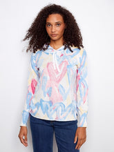 Load image into Gallery viewer, Hearts Reverse Print Hoodie Sweater
