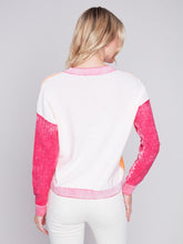 Load image into Gallery viewer, Tangerine Color Block Cotton Sweater
