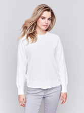 Load image into Gallery viewer, Cream Crew Neck Sweater With Side Bows
