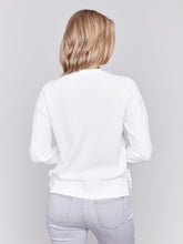 Load image into Gallery viewer, Cream Crew Neck Sweater With Side Bows
