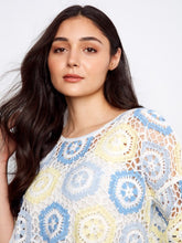 Load image into Gallery viewer, Azure Crochet Sweater

