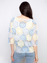Load image into Gallery viewer, Azure Crochet Sweater
