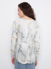 Load image into Gallery viewer, Whirl Printed Rounded Hem Sweater
