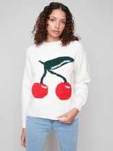 Load image into Gallery viewer, Cherry Fuzzy Drop Shoulder Sweater
