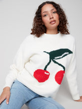Load image into Gallery viewer, Cherry Fuzzy Drop Shoulder Sweater

