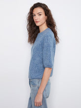 Load image into Gallery viewer, H. Denim Balloon Elbow Sleeve Knit Sweater
