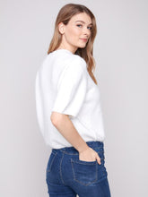 Load image into Gallery viewer, Ecru Balloon Elbow Sleeve Knit Sweater
