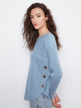 Load image into Gallery viewer, H. Storm Boat Neck Sweater With Side Buttons
