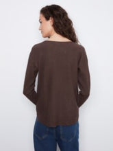 Load image into Gallery viewer, H. Coffee Boat Neck Sweater With Side Buttons

