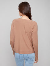 Load image into Gallery viewer, Truffle Boat Neck Sweater With Side Buttons
