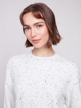 Load image into Gallery viewer, Cookie N Cream Cable Knit Sweater With Wide Cuffs
