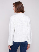 Load image into Gallery viewer, Cookie N Cream Cable Knit Sweater With Wide Cuffs
