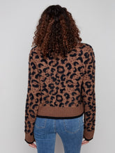 Load image into Gallery viewer, Cheetah Bow Tie Jacquard Knit Cardigan
