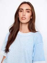 Load image into Gallery viewer, Blue Bell Short Sleeve Reverse Print Cotton Sweater
