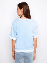 Load image into Gallery viewer, Blue Bell Short Sleeve Reverse Print Cotton Sweater
