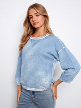 Load image into Gallery viewer, Blue Bell Rounded Hem Cotton Sweater
