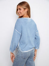 Load image into Gallery viewer, Blue Bell Rounded Hem Cotton Sweater
