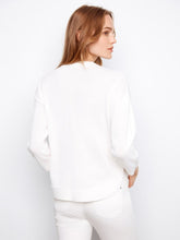 Load image into Gallery viewer, White Rounded Hem Cotton Sweater

