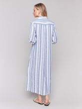 Load image into Gallery viewer, Denim Blue Striped Linen Blend Tunic/Dress
