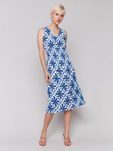 Load image into Gallery viewer, Mosaic Printed Sleeveless Empire Waist Dress
